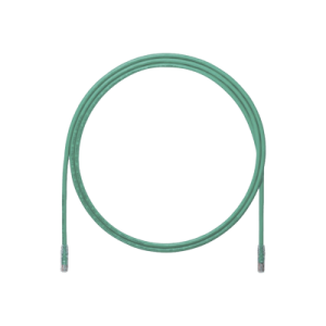 cable de parcheo utp, cat6a, 24 awg, cm, color verde, 2 ft.