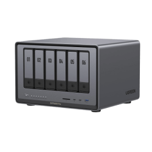 nas ugreen nasync dxp6800 pro / intel core i5 1215u 10 núcleos / 6 bahías sata + 2 m.2 nvme / 2 puertos thunderbolt 4 / 2 puertos 10gbe / 8k hdmi / pcie 4.0 x4 / ddr5 hasta 64gb / compatibilidad multiplataforma
