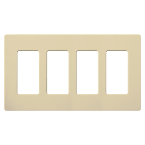 placa de pared 4 espacios, color blanco, para atenuador (dimmer), switch ó control remoto pico inalámbrico