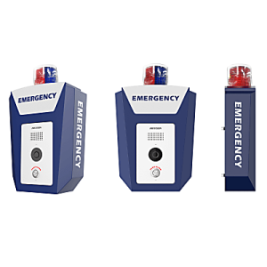 estación de alarma de panico de emergencia / cámara 4 megapixel / video y audio / sirena y estrobo (azul y rojo) / filtro ir / isup