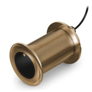 sonda chirp para navegación garmin gt12m thf / banda media 85 165 khz / 350 w / profundidad máxima 240 m (agua salada) 365 m (agua dulce) / ancho de haz 24° 16° / compatible con rapidreturn™ / cable 15 m / carcasa de bronce