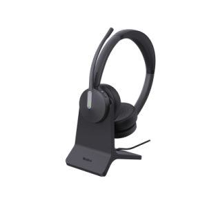 diadema inalambrica bh70 dual con stand de carga de yealink certificada para microsoft teams con acoustic shield