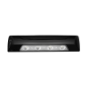 luz de escena, 4 led, bisel blanco, 12–24vcd, led blanco y lente transparente