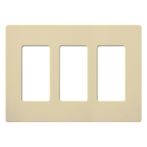 placa de pared 3 espacios, color blanco, para atenuador (dimmer), switch ó control remoto pico inalámbrico.