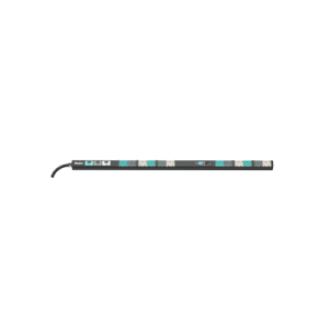pdu inteligente monitoreable el2p para distribución de energía, enchufe de entrada nema l21 30p, con 24 salidas c13/c15 y 24 c19/c15/c19/c21, de instalación vertical, 208 vca, 30 amp