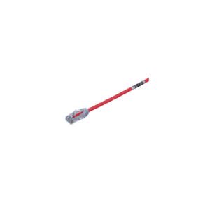 cable de parcheo utp cat6a, cm/lszh, diámetro reducido (28awg), color rojo, 15ft