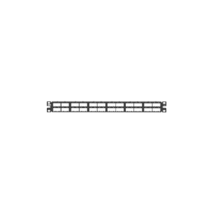 panel de parcheo modular mini com (sin conectores), plano, blindado, alta densidad, de 48 puertos, 1ur