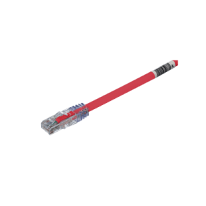 cable de parcheo utp, cat6a, 24 awg, cm, color rojo, 25ft