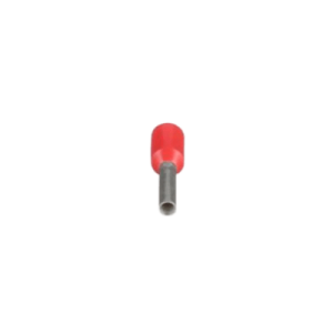 ferrule aislado pan term para cable 8 awg, largo 12mm, din color rojo. paquete 100 piezas