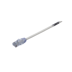 cable de parcheo utp cat6a, cm/lszh, diámetro reducido (28awg), color blanco, 0.5 m.