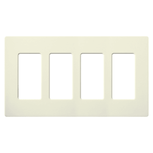 placa de pared 3 espacios, color blanco, para atenuador (dimmer), switch ó control remoto pico inalámbrico.