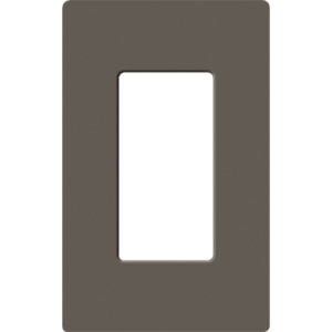 placa de pared 1 espacio, para atenuador (dimmer), apagador ó control remoto inalámbrico lutron.