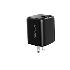 cargador rápido gan 18w / usb a qc3.0 / 5v 12v / protecciones múltiples / eficiencia energética nivel vi / material pc v0