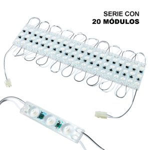 módulo led resistente a intemperie / 4500 lúmenes / 110v / luz cálida 2 700 k / hasta 20 módulos en serie / no requiere transformador.