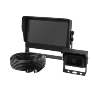 sistema profesional de cámara de reversa y monitor para vehículos de trabajo y montacargas con inteligencia ia para la detección de peatones