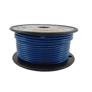 cable eléctrico color azul calibre 14 / ul 1015 1230 / 600 voltios / temperatura 105°c seco 75°c húmedo / cobre estañado clase k / aislante pvc retardante de llama vw 1 / resistente a humedad abrasión Ácido combu