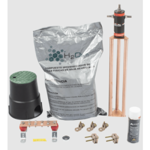 kit de tierra física modelo tg30ab con electrodo magnetoactivo, capacidad: 30 amp
