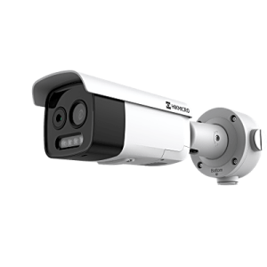 cámara bala bi espectro térmica y Óptica/ 5mp Óptica + 256×192 térmica / ia para detección humana 84m y vehicular 210m / alarma por temperatura 20°c a 150°c / detección de fuego y fumadores /