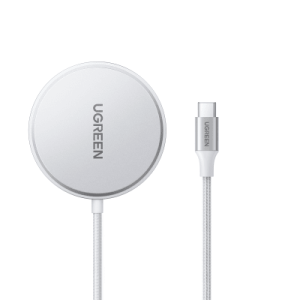 cargador inalámbrico magnético 15w / protocolo qi 2 / usb c 9v 2.2a / eficiencia 83% / protección multinivel / material pc+abs+aleación aluminio / cable 1.5m
