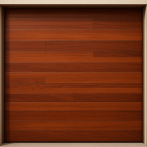 puerta de garage de alta calidad / estilo americano / acabado laminado premium / color madera clara / 18x9 pies.