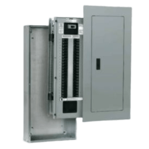 tablero de alumbrado p1, 30 circuitos, barras en aluminio 250 amp, frente de sobreponer, sin zapatas principales.