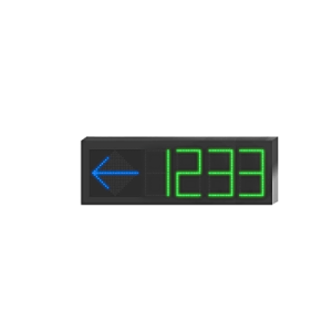 pantalla de orientación para estacionamiento interior unidireccional / 4 dígitos numéricos / led 7 8 mm pitch / 3800 cd/m² de luminancia / 110° Ángulo de visión / comunicación rj45 rs485 / iconos multicol