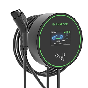 estación de carga para vehículos eléctricos / 48a 11.5kw / voltaje 220 250v 1 fase y 380 480v 3 fases / pantalla lcd 4.3 pulgadas / cable tpu 5 metros / protecciones múltiples / conectividad plug and play app rfid / carcasa alu