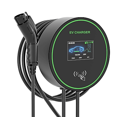 estación de carga para vehículos eléctricos / 48a 11.5kw / voltaje 220 250v 1 fase y 380 480v 3 fases / pantalla lcd 4.3 pulgadas / cable tpu 5 metros / protecciones múltiples / conectividad plug and play app rfid / carcasa alu estación de carga para vehículos eléctricos / 48a 11.5kw / voltaje 220 250v 1 fase y 380 480v 3 fases / pantalla lcd 4.3 pulgadas / cable tpu 5 metros / protecciones múltiples / conectividad plug and play app rfid / carcasa alu