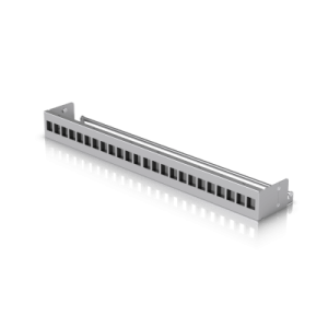 uacc rack patch panel blank 24 puertos – panel patch keystone 1u con barra de gestión de cables y estética uniforme