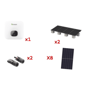 kit solar interconexion / 5kw 220vca / inversor growatt / montaje incluido