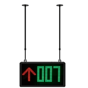 pantalla led guía de estacionamiento interior ds tvl131 3 7p / 3 números + 1 icono / 7 pitch / 7 colores / 1700 cd/m² / rs485 rj45 / flechas y símbolos especiales / modos de visualización múltiples
