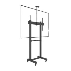 montaje de piso móvil para pantallas de 65 in a 100 in | vesa 100 x 100 hasta 1000 x 600 | carga maxima soportada 120kg| fabricado en aluminio y acero