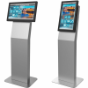 kiosko para pantallas indoor peerless av / orientación paisaje o retrato / base plana rectangular / puertas traseras con seguridad / gestión interna de cables / compatible con pantallas 15" 22" 32" / vesa 200x200