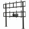 soporte modular para video wall pedestal 2x2 / ajuste micro sin herramientas / 8 puntos de alineación / capacidad 500 lb / vesa 200x200 a 600x400 mm / estructura aluminio / gestión cableado integrada / almacenamiento multimedia