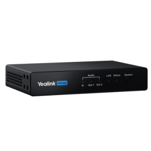 caja de audio av bridge de yealink con procesamiento profesional para salas de reuniones