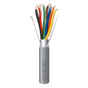 bobina de 305 metros / cable de cobre / 8 x 22 awg / riser / tipo cmr cl3r / blindado / gris / para aplicaciones de control de acceso / alarmas de intrusión / automatización / interfonos y tv porteros