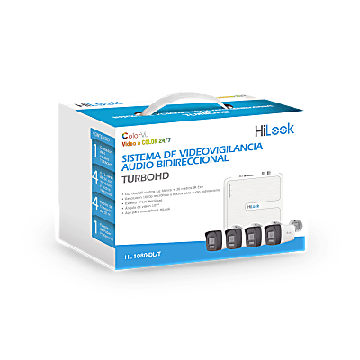 kit turbohd 1080p / dvr 4 canales / 4 cámaras bala de metal / h.265+ / 1 fuente de poder profesional / accesorios de instalación kit turbohd 1080p / dvr 4 canales / 4 cámaras bala de metal / h.265+ / 1 fuente de poder profesional / accesorios de instalación