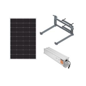 kit solar para alimentar hasta 30w, salida 12/24 vcc, para alimentar camaras ptz y enlaces punto a punto, panel solar 180w, bateria litio 1280 wh