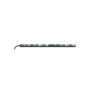 pdu inteligente monitoreable y switchable el2p para distribución de energía, enchufe de entrada nema l21 30p, con 24 salidas c13/c15 y 24 c13/c15/c19/c21, de instalación vertical, 208 vca, 30 amp