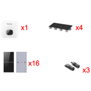 kit solar interconexion / 10kw 220vca / inversor growatt / montaje incluido