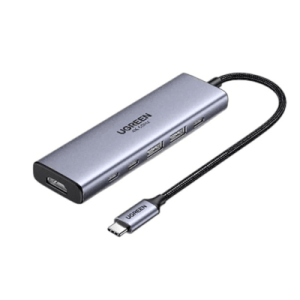 hub usb c 6 en 1 / hdmi 4k@60hz / 2x usb a 3.2 gen 2 (10 gbps) / 2x usb c 3.2 (10 gbps) / pd 100w / compatibilidad universal / driver free / aluminio