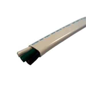 cable marino cobra 14/3 triplex / 100 pies (30.48 m) / calibre 14 / negro, blanco y verde / chaqueta blanca retardante de llama / clase k cobre estañado / 600v / 105°c seco y 75°c húmedo / cumple ul 1426, ul listed bc 5w2, abyc y us