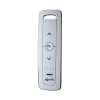 control remoto 5 canales para motores de persiana somfy con señal inalámbrica, instrucciones: sube, baja y detener, con posición favorita programada.