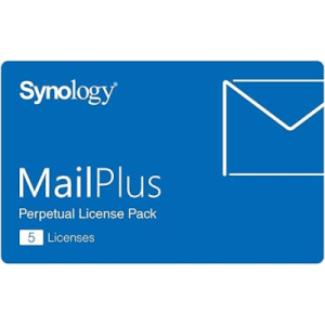 paquete de licencias synology mailplus | 5 cuentas de correo electrónico activas | licencias permanentes | compatible con soluciones high availability | migración a otro synology nas.