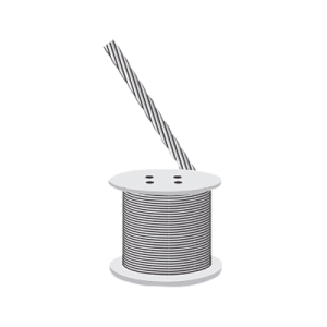 cable de retenida 7 hilos , resistencia 600 kg, diámetro 1/8" (retazo 110 m). acero galvanizado