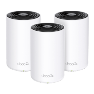 router inalámbrico mesh interior para hogar / doble banda wi fi 6e ax5400 mbps / 3 puerto gigabit wan/lan / 4 antenas internas / administración mediante la app deco (ios, android) / protección homeshield