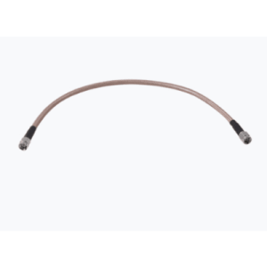 jumper con cable rg 142 de 60 cm, con conectores sma macho a sma macho.