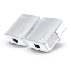 kit adaptador powerline ethernet, tecnologia homeplug av, 500mbps, plug and play, hasta 300 m dentro de casa, 1 puerto 10/100 mbps y tamaño ultra compacto