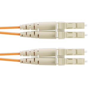 jumper de fibra optica multimodo 62.5/125 om1, lc lc duplex, ofnr (riser), color naranja, 2 metros