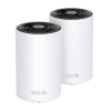 router inalámbrico mesh interior para hogar / doble banda wi fi 6e ax5400 mbps / 3 puerto gigabit wan/lan / 4 antenas internas / administración mediante la app deco (ios, android) / protección homeshield